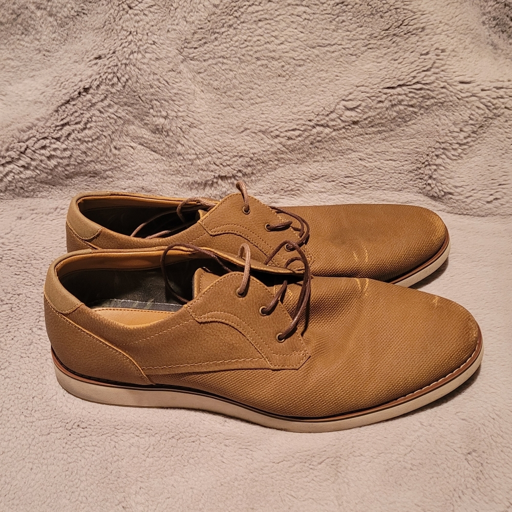Men's Seven 91 Tan Oxford Shoes Size 11.5